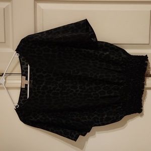 Micheal kors green leopard shirt xl